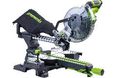 Пила торцовочная аккумуляторная GREENWORKS GD24MS216, 24V, б/щ, 4800 об/мин, 216x30мм,рез 65х310мм,без АКБ и ЗУ, артикул 1501707 миниатюра