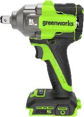 Гайковерт ударный аккумуляторный GREENWORKS IW5500, 24V, б/щет, 1/2'', 500Нм, 3 режима, без АКБ и ЗУ, артикул 3805007 миниатюра