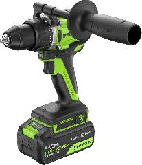 Дрель-шуруповерт аккумуляторная GREENWORKS GD24DD90, 24V, б/щет, 0-550 / 0-2100 об/мин, 45/90Нм, 2x4Ач, ЗУ, кор, артикул 3707507CUD миниатюра