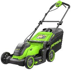 Газонокосилка аккумуляторная GREENWORKS GD40LM411, 40V, бесщеточная, 41 см, без АКБ и ЗУ, артикул 2521007 миниатюра