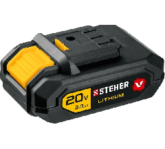 Аккумулятор STEHER V1-20-2 V1 (20 В; 2 Ач; Li-Ion) миниатюра