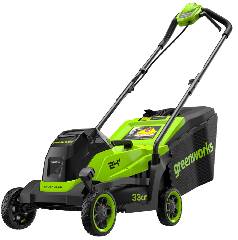 Газонокосилка аккумуляторная GREENWORKS GD24LM331, 24V, 33 см, бесщеточная, без АКБ и ЗУ, артикул 2520607 миниатюра