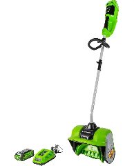 Снегоуборщик аккумуляторный GREENWORKS GD40SSK2, 40V, 30 см, бесщеточный, с 1хАКБ 2 А.ч и ЗУ, снеголопата, артикул 2600807UAgw миниатюра