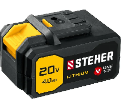 Аккумулятор STEHER V1-20-4 20В, 4 Ач, Li-Ion тип V1  миниатюра