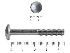 Болт мебельный, цинк DIN607 с усом 6х 45 пр.4,8 Фасовка (200шт) КРЕП-КОМП, артикул бму645пр4.8ф миниатюра