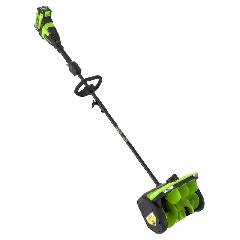 Снегоуборщик аккумуляторный GREENWORKS GD40SS2, 40V, 30 см, с регулируемым направлением выброса, бесщеточный, без АКБ и ЗУ, артикул 2603107 миниатюра