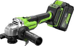 УШМ аккумуляторная GREENWORKS AG590, 24V, б/щет, 125 мм, 8500 об/мин, Anti-Kickback,1х8Ач, ЗУ, кор, артикул 3201007CUH миниатюра