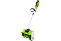 Снегоуборщик аккумуляторный GREENWORKS GD40SSK4, 40V, 30 см, бесщеточный, с 1хАКБ 4 Ач и ЗУ, артикул 2600807UB миниатюра