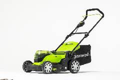 Газонокосилка аккумуляторная GREENWORKS G24X2LM41, 2*24V, 41 см, с 2хАКБ 4Ач и ЗУ, артикул 2512607UD миниатюра