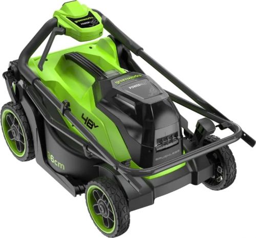 Газонокосилка аккумуляторная GREENWORKS GD24X2LM361, 2х24V, 36 см, бесщеточная, без АКБ и ЗУ, артикул 2520707 изображение