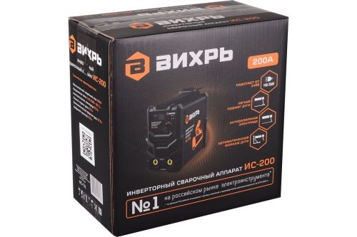 Аппарат сварочный инверторный ВИХРЬ ИС-200, артикул 65/51 изображение