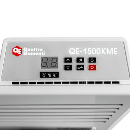 Нагреватель воздуха электрический конвекторный 0,75/1,5 кВт QUATTRO ELEMENTI QE-1500KME с блоком управления, ТЭН монолитный, 915-465 изображение