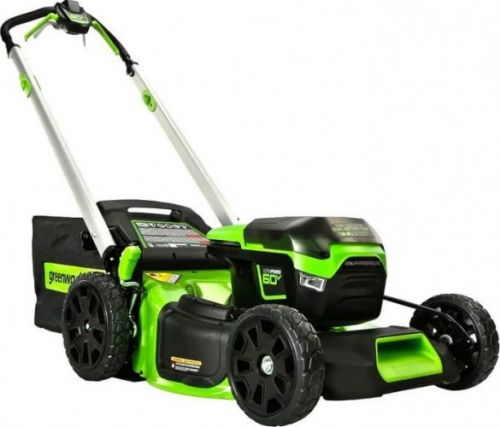 Газонокосилка аккумуляторная GREENWORKS GD60LM51SPK4, 60V, 51 см, самоходная, бесщеточная, c 1хАКБ 4Ач и ЗУ, артикул 2514307UB изображение