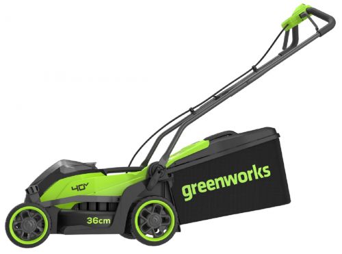 Газонокосилка аккумуляторная GREENWORKS GD40LM361, 40V, 36 см, бесщеточная, без АКБ и ЗУ, артикул 2520807 изображение