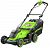 Газонокосилка аккумуляторная GREENWORKS GD40LM411, 40V, бесщеточная, 41 см, без АКБ и ЗУ, артикул 2521007 миниатюра