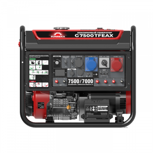 Генератор бензиновый 7,5 кВт SUNREKA G7500TFEAX, артикул 211061 изображение