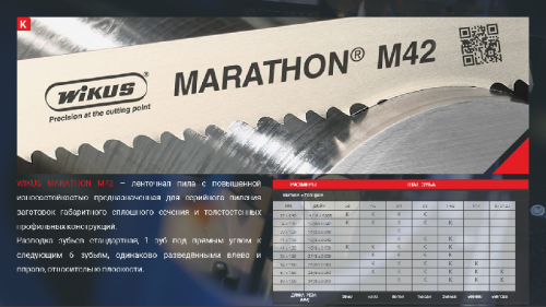 Пила ленточная биметаллическая WIKUS Marathon M42 67х1,6х10500 z0.75/1.25 изображение