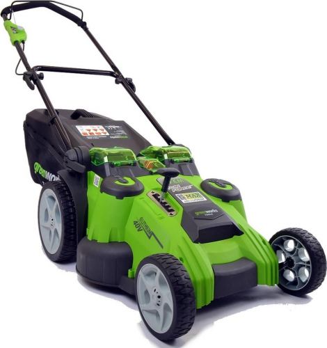 Газонокосилка аккумуляторная GREENWORKS G40LM49DB, TwinForce, 40V, 49 см, без АКБ и ЗУ, артикул 2500207 изображение