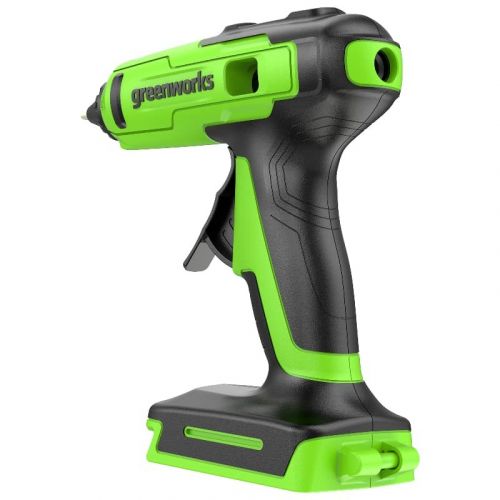 Пистолет клеевой аккумуляторный GREENWORKS G24GLG, 24V, 150°С, нагрев 90 сек, стержни 11 мм, антикапля, без АКБ и ЗУ, артикул 3502207 изображение