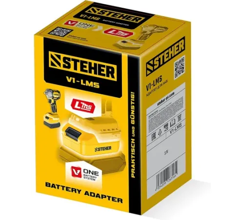 Адаптер для АКБ под инструмент STEHER V1-LMS V1, 20 В изображение