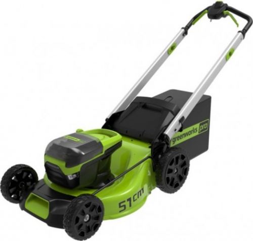 Газонокосилка аккумуляторная GREENWORKS GD60LM51SPK4, 60V, 51 см, самоходная, бесщеточная, c 1хАКБ 4Ач и ЗУ, артикул 2514307UB изображение