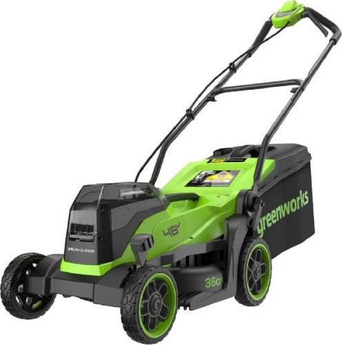 Газонокосилка аккумуляторная GREENWORKS GD24X2LM361, 2х24V, 36 см, бесщеточная, без АКБ и ЗУ, артикул 2520707 изображение