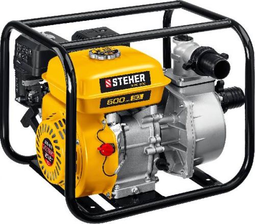 Мотопомпа бензиновая для грязной воды 600 л/мин STEHER WPC-600 изображение