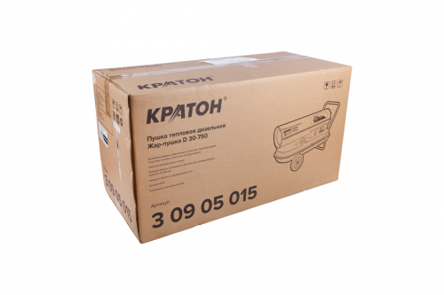 Пушка тепловая дизельная КРАТОН Жар-пушка D 30-750, артикул 3 09 05 015 изображение