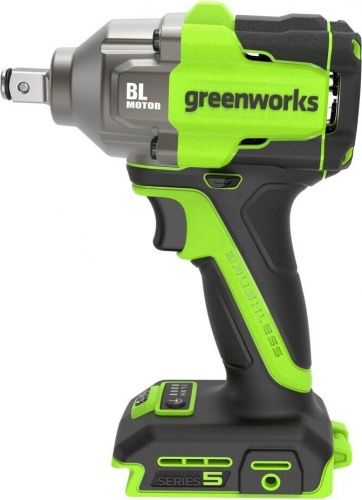 Гайковерт ударный аккумуляторный GREENWORKS IW5500, 24V, б/щет, 1/2'', 500Нм, 3 режима, 1х5Ач, ЗУ, кор, артикул 3805007CUG изображение