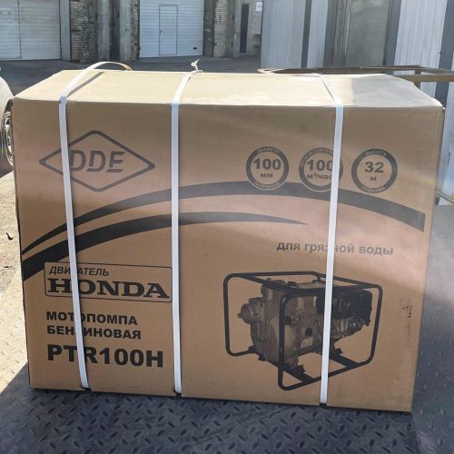 Мотопомпа бензиновая 1510л/мин DDE PTR100H для грязной воды, двигатель HONDA GX390, артикул PTR100H изображение