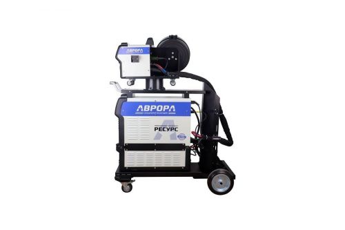 Аппарат аргонодуговой сварки AURORA РЕСУРС 3500 ДВОЙНОЙ ПУЛЬС + подающий, тележка, водяное охл., артикул 37263 изображение