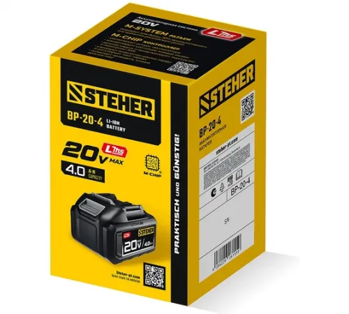 Аккумулятор STEHER LMS 20В, 4.0А·ч BP-20-4 изображение