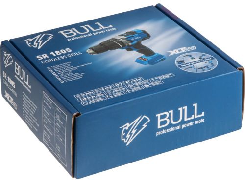 Дрель-шуруповерт аккумуляторная бесщеточная BULL SR 1805, артикул 1329640 изображение
