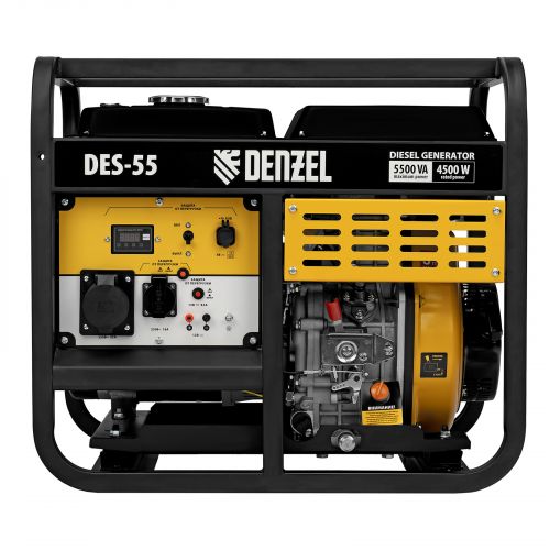 Генератор дизельный 5,5 кВт DENZEL DES-55, артикул 94413 изображение