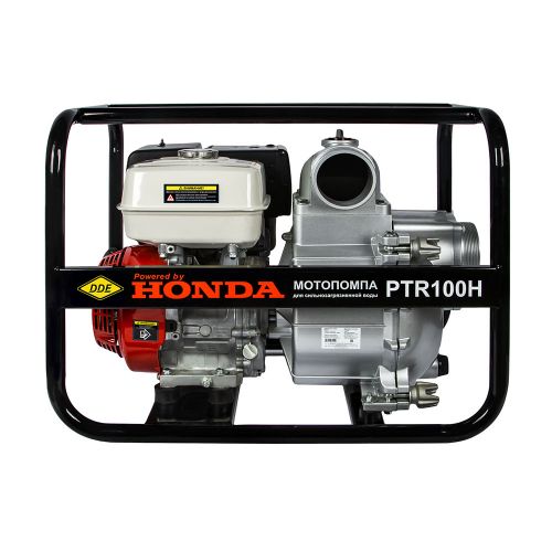 Мотопомпа бензиновая 1510л/мин DDE PTR100H для грязной воды, двигатель HONDA GX390, артикул PTR100H изображение