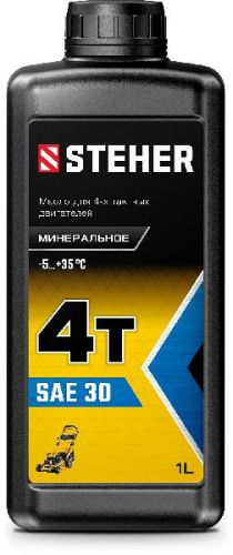Масло для 4-тактных двигателей минеральное STEHER 4Т-30 1 л, артикул 76011-1 изображение