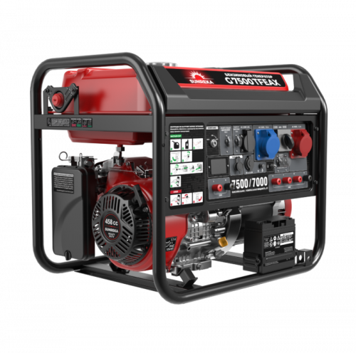 Генератор бензиновый 7,5 кВт SUNREKA G7500TFEAX, артикул 211061 изображение