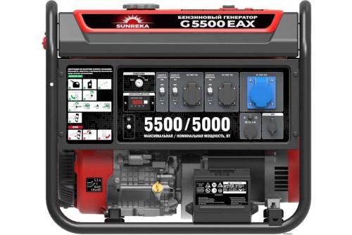 Генератор бензиновый 5,5 кВт SUNREKA G5500EAX, артикул 211004 изображение