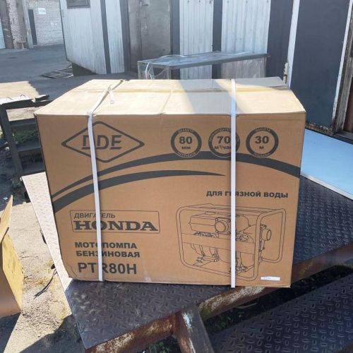 Мотопомпа бензиновая 1200 л/мин DDE PTR80H для грязной воды, двигатель HONDA GX270, артикул PTR80H изображение